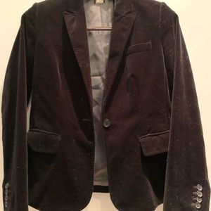 J. Crew Black Velvet Blazer